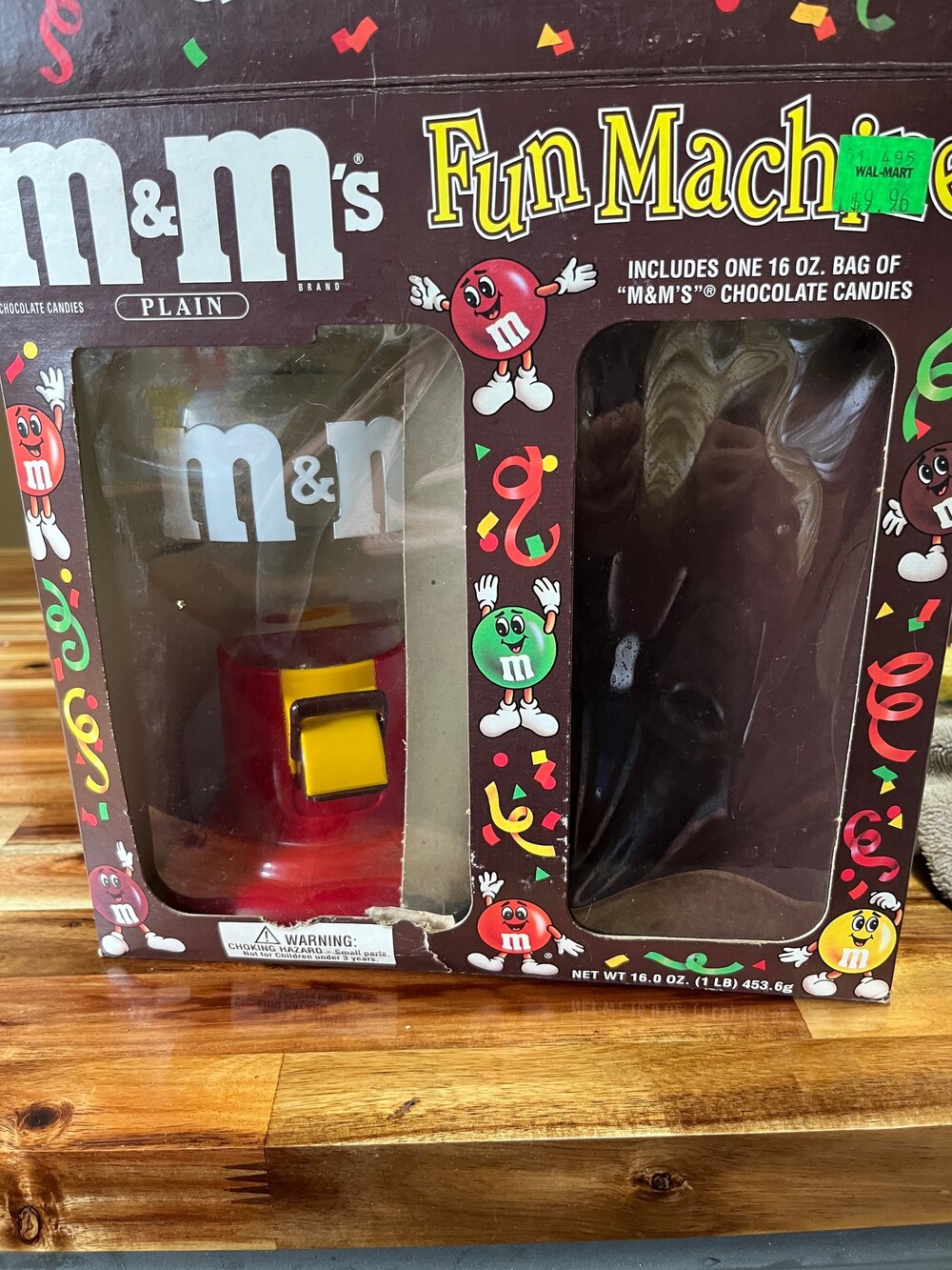 M&M's Fun Machine Candy Dispenser 16 oz Red Plastic